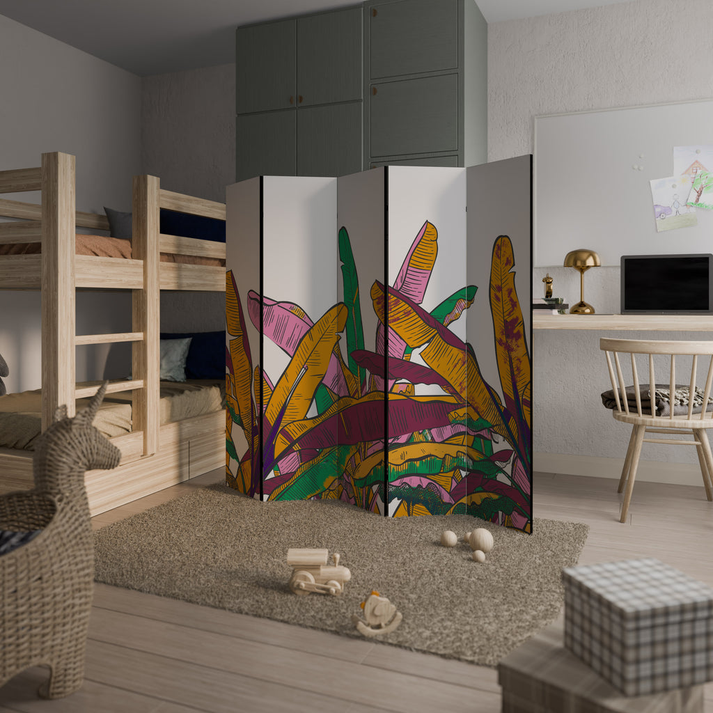 TROPICAL GLOW 5dílný paraván