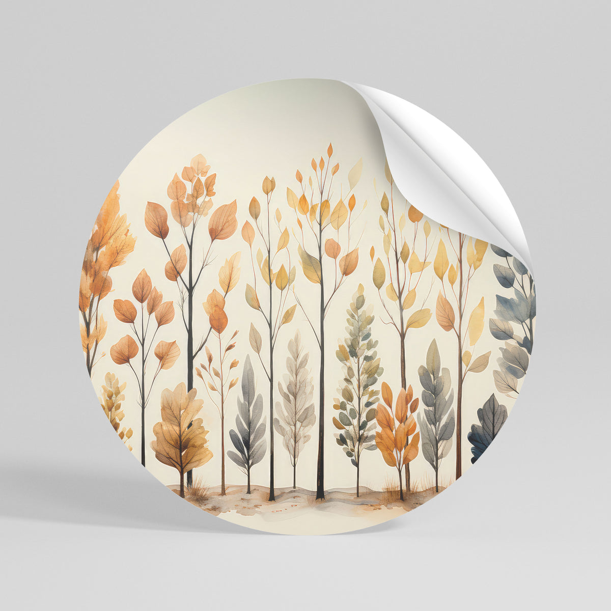 AUTUMN FOREST Kulatá samolepka