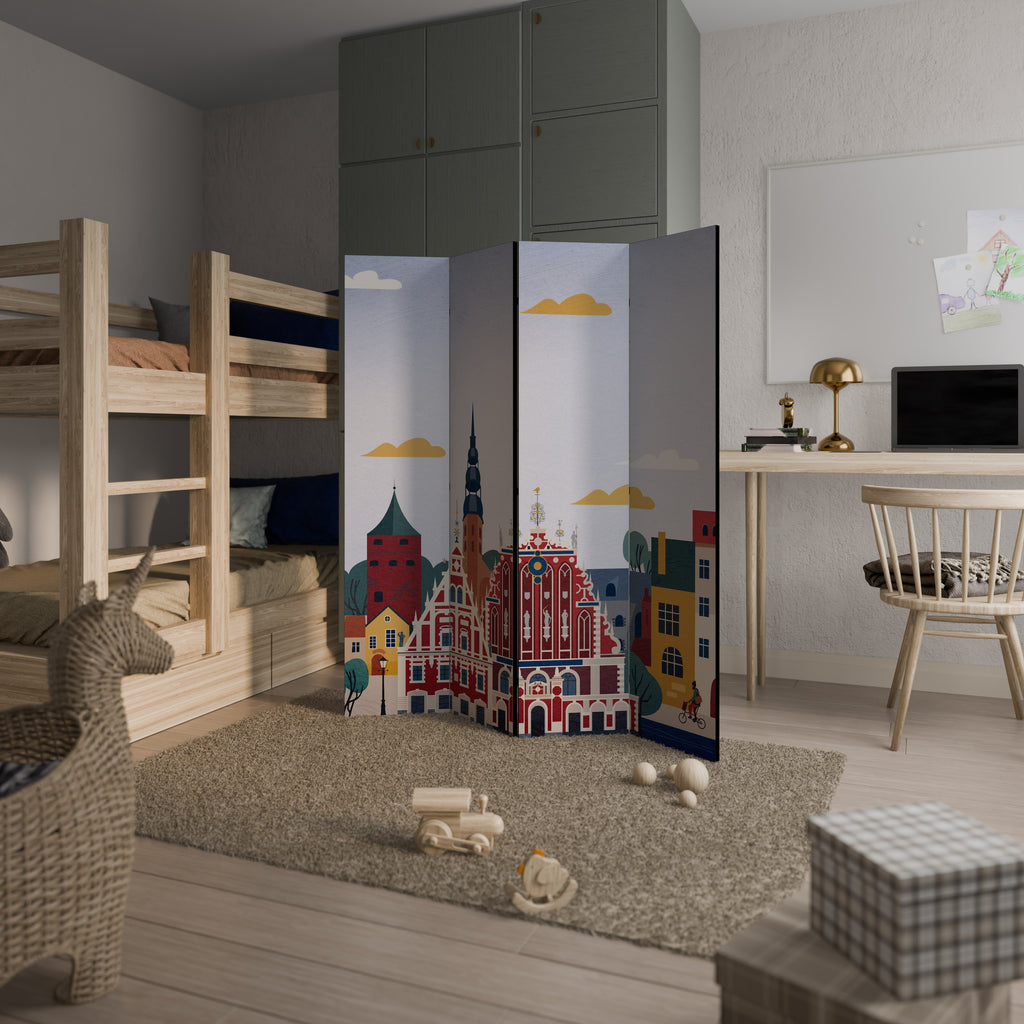 MEMORY OF RIGA 4dílný paraván