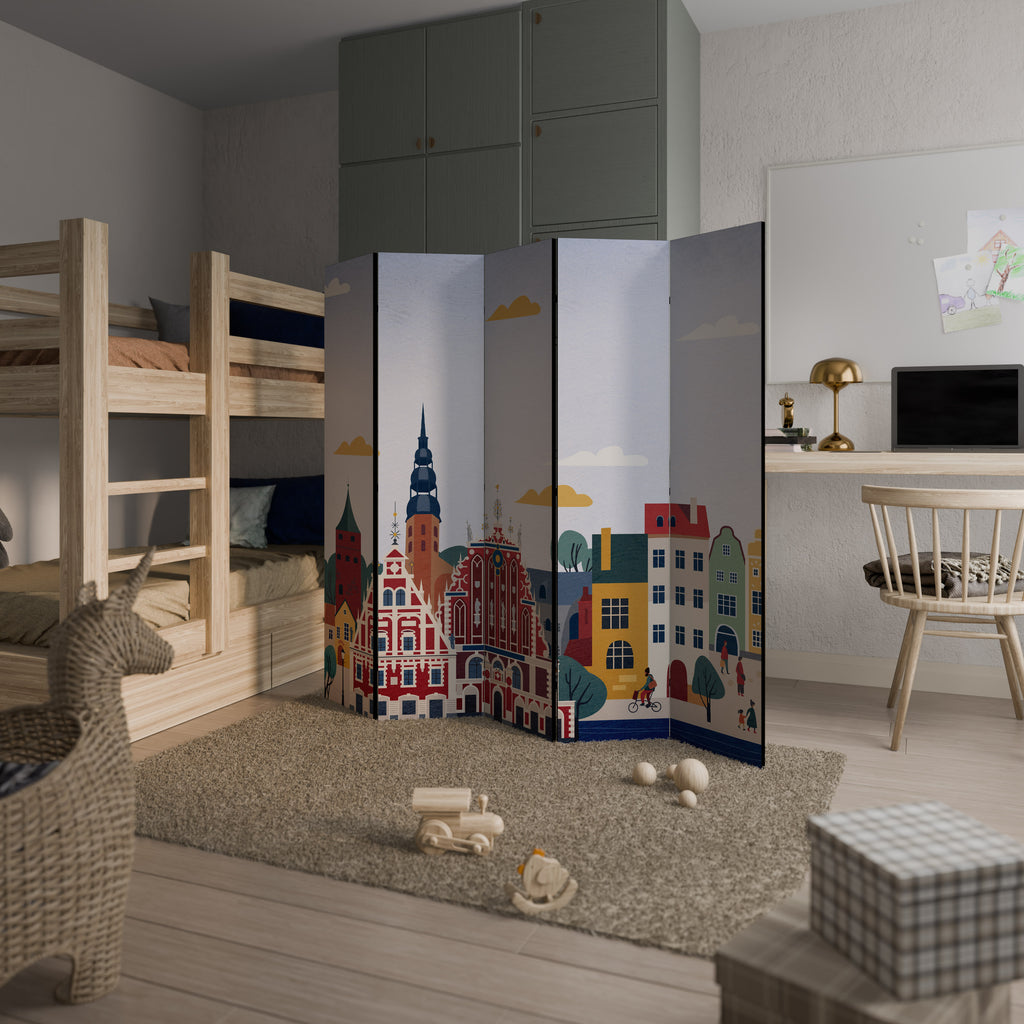 MEMORY OF RIGA 5dílný paraván