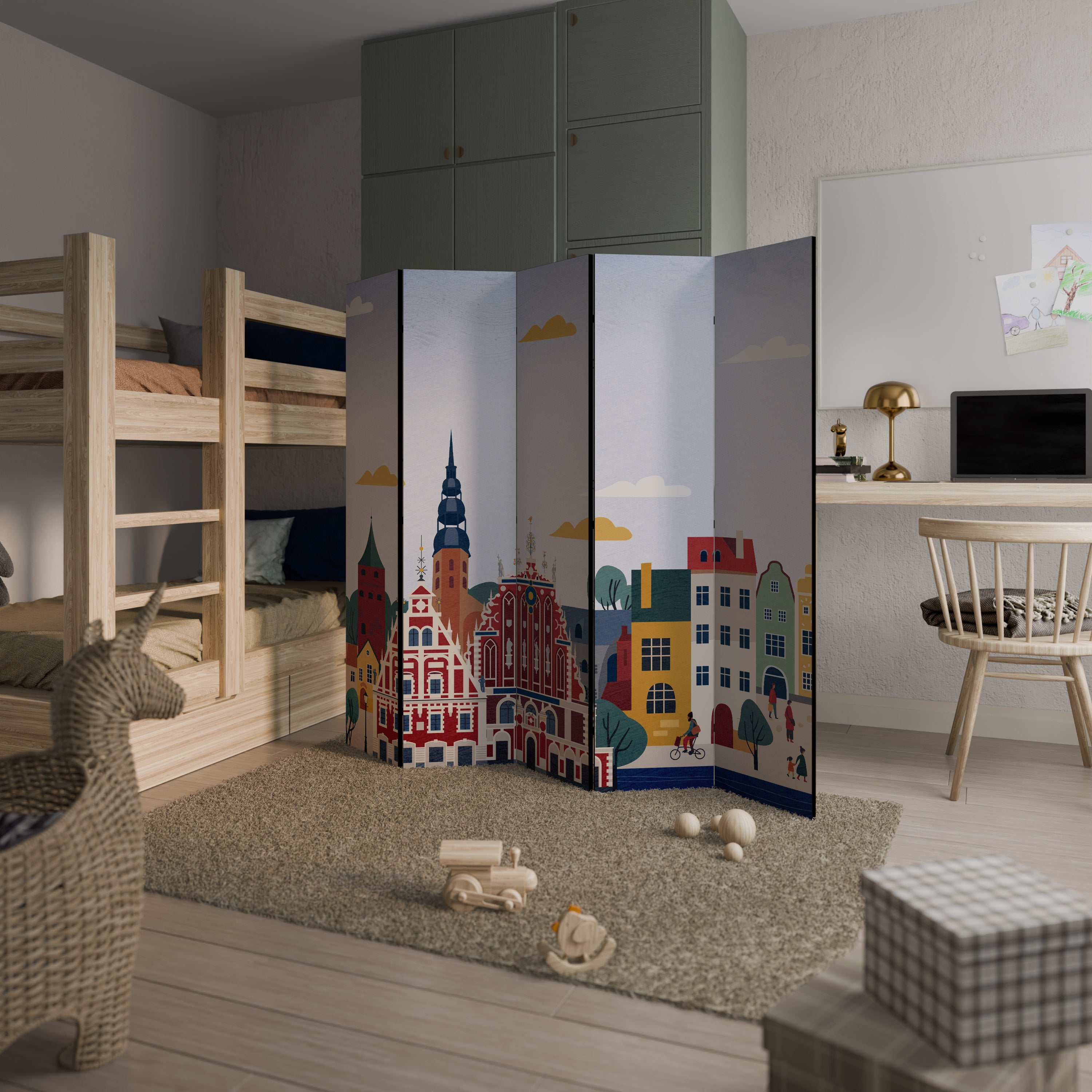 MEMORY OF RIGA 5dílný paraván