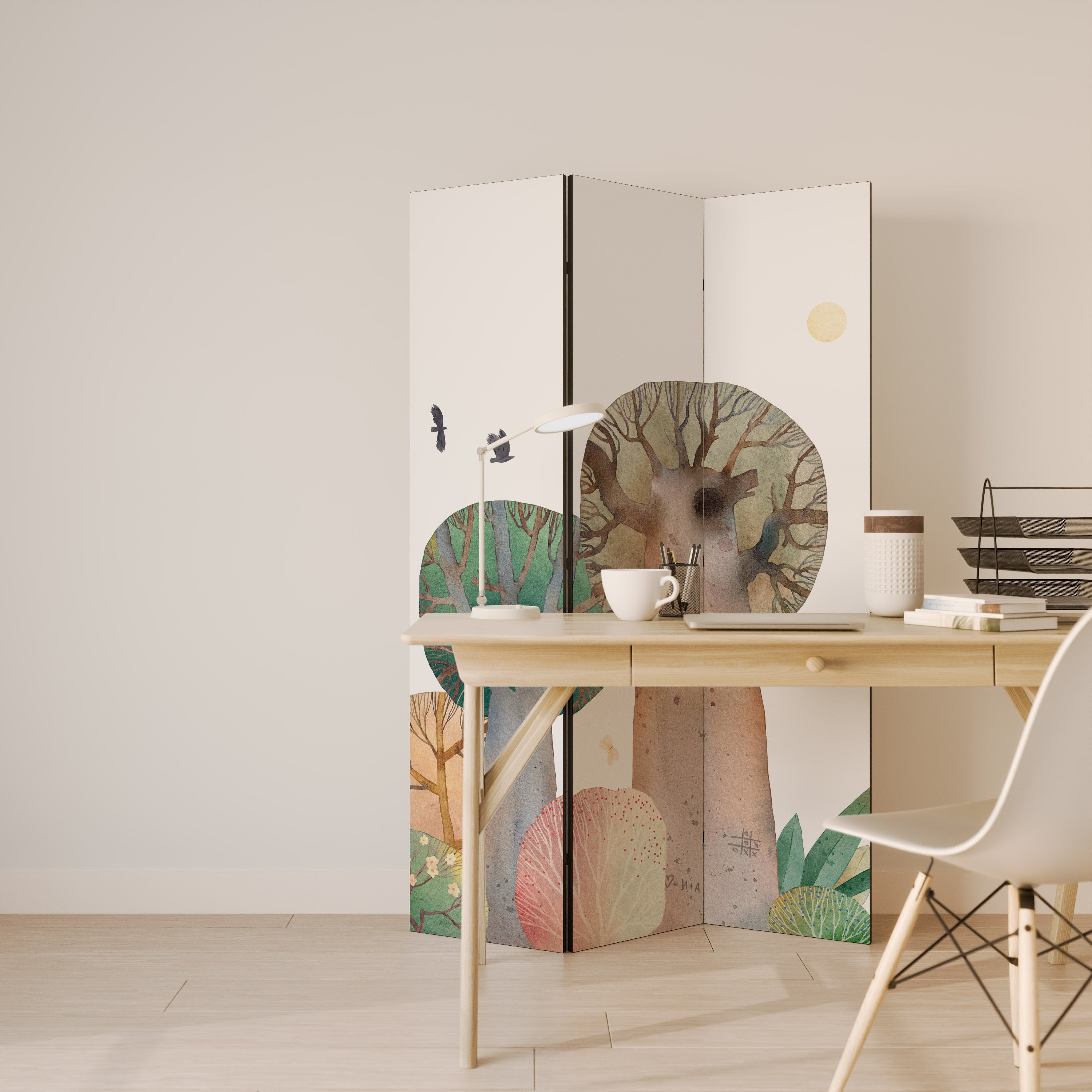 FLIGHT OVER 3-Panel Room Divider