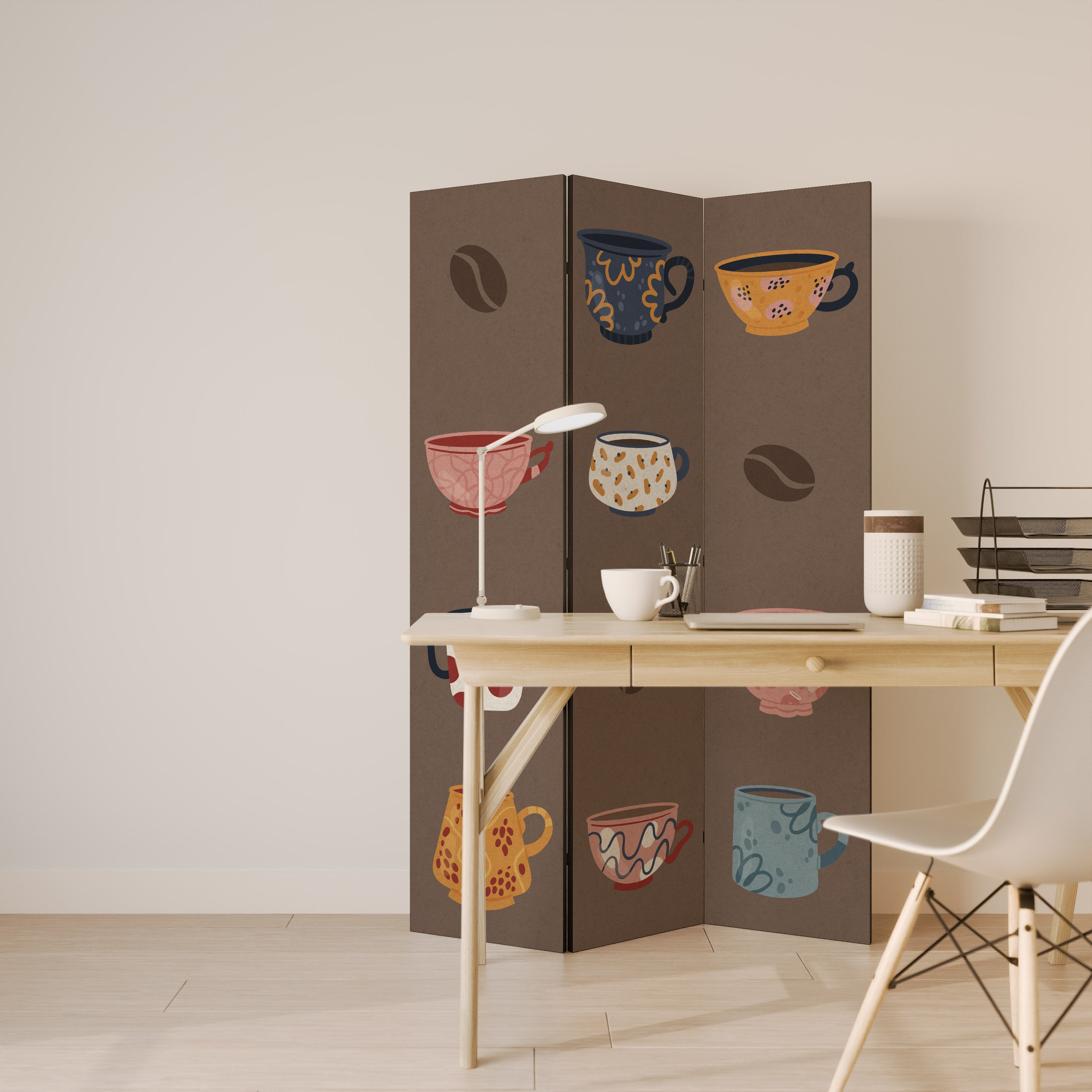 COFFEE BREAK 3-Panel Room Divider