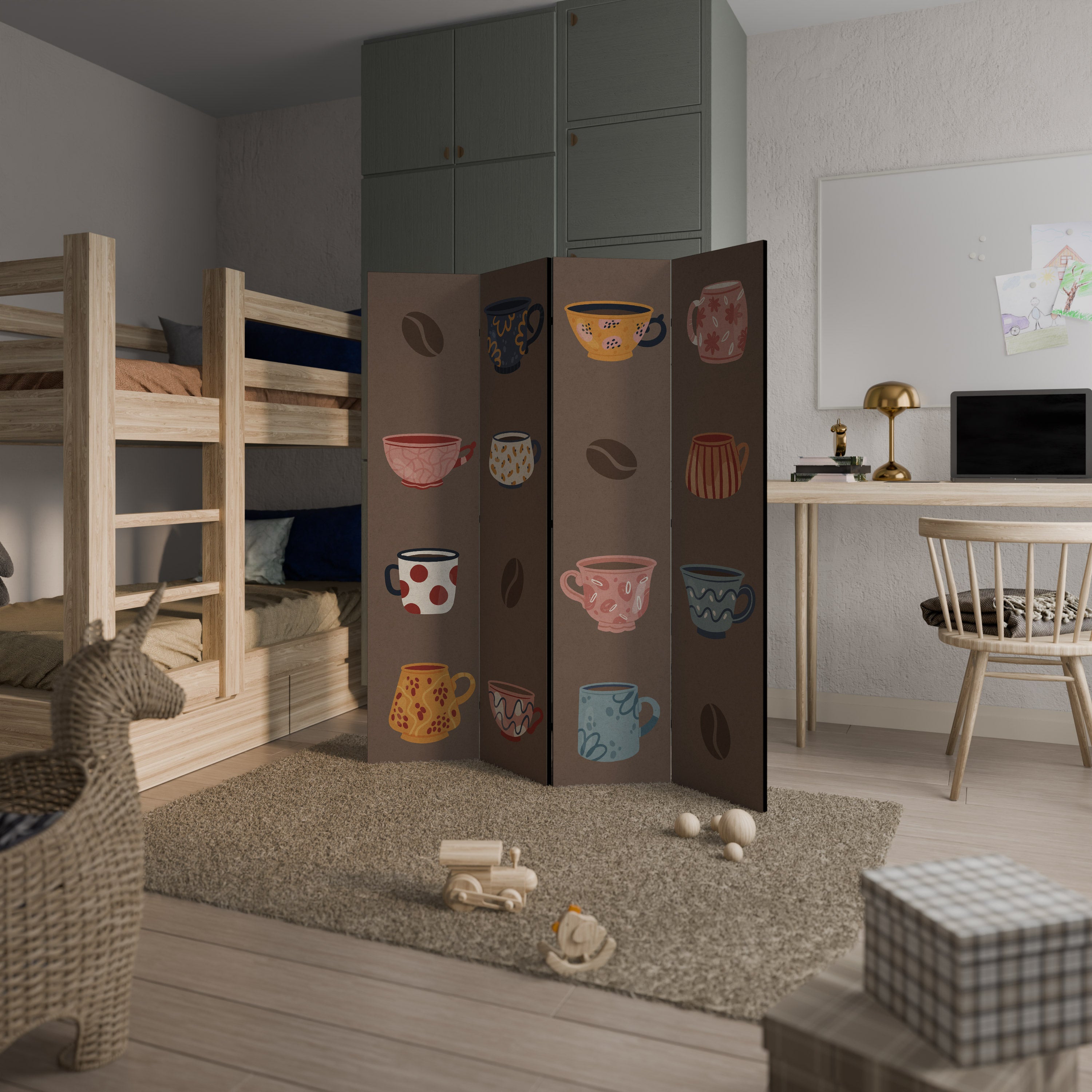 COFFEE BREAK 4dílný paraván