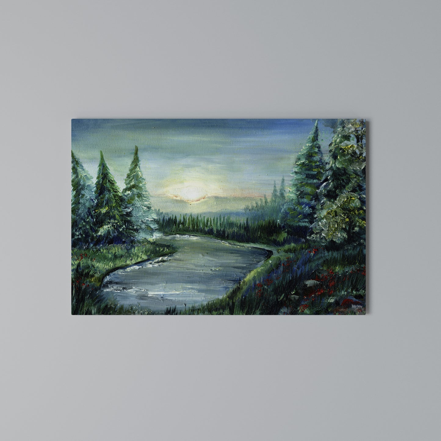 FOREST SUNSET Horizontal Canvas Print
