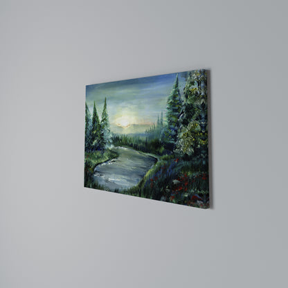 FOREST SUNSET Horizontal Canvas Print