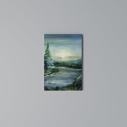 FOREST SUNSET Vertical Canvas Print