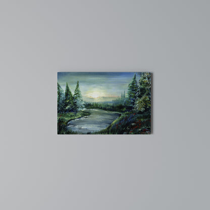FOREST SUNSET Horizontal Canvas Print
