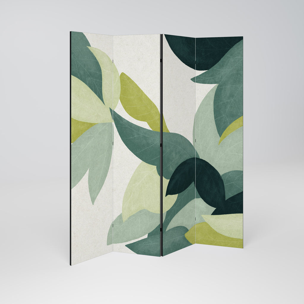 LEAFY VIBRATION 4-Panel Room Divider