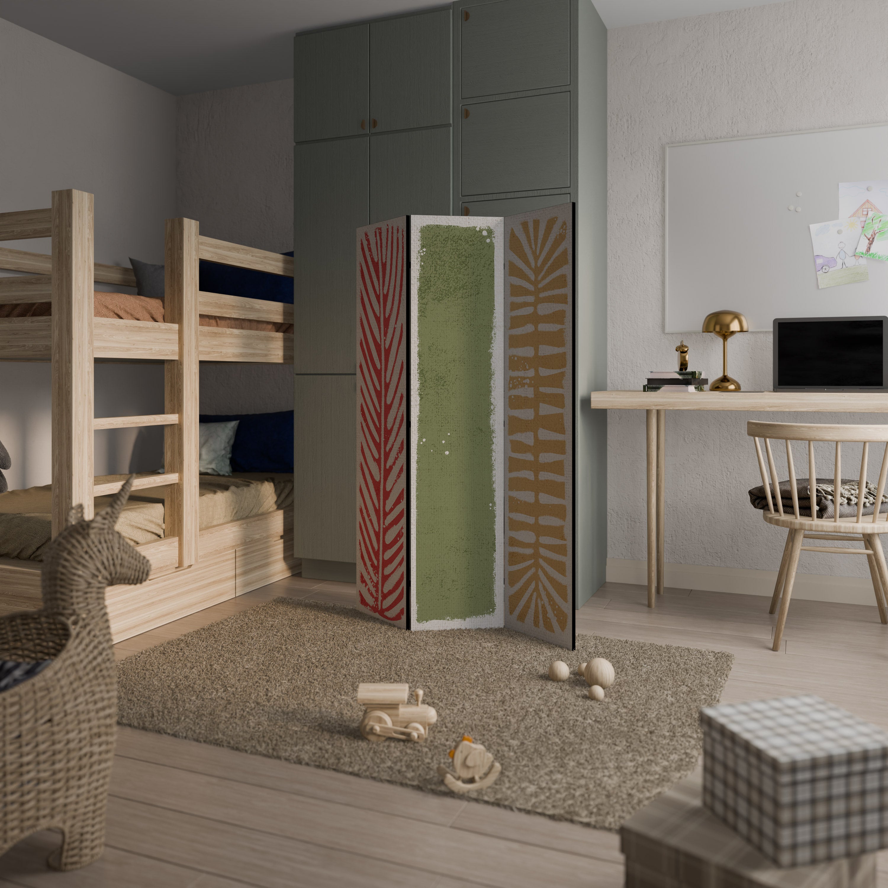 GREENERY WALK 3-Panel Room Divider