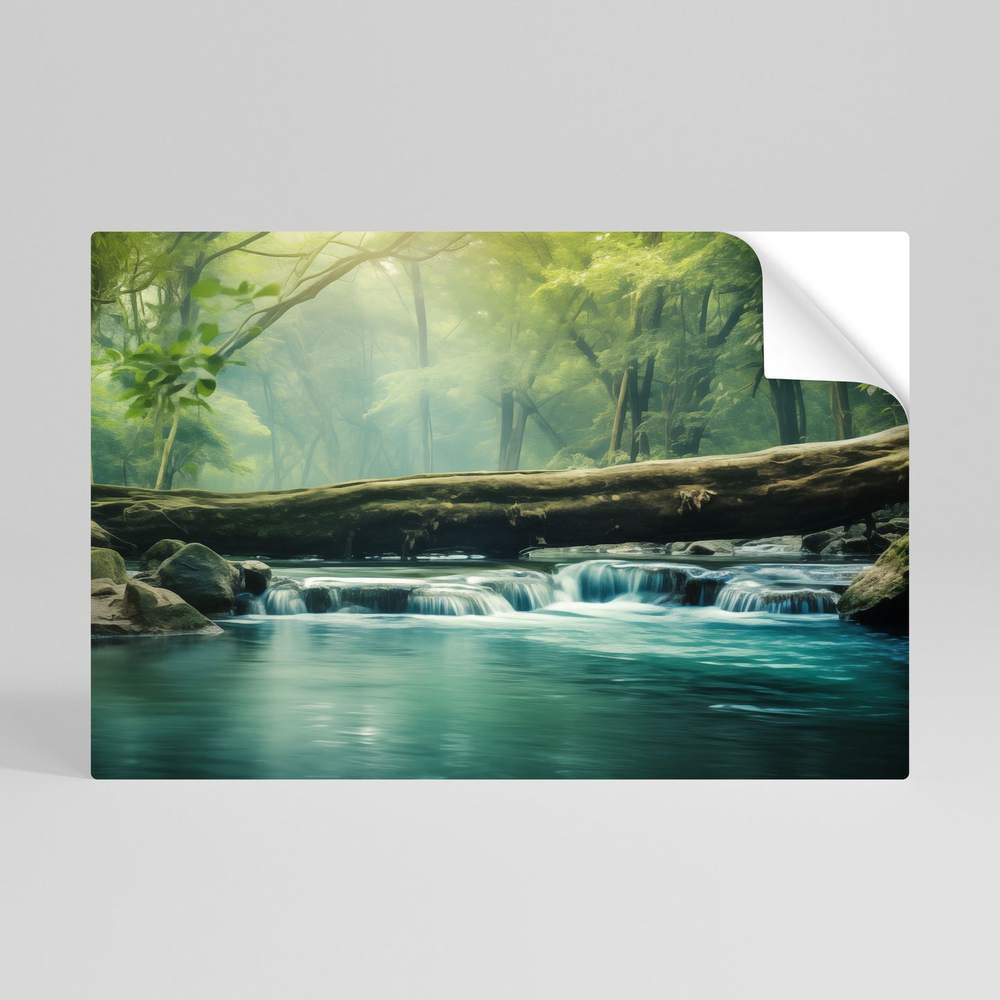 DREAMY WATERFALL GLIMMER Vodorovný samolepicí plakát