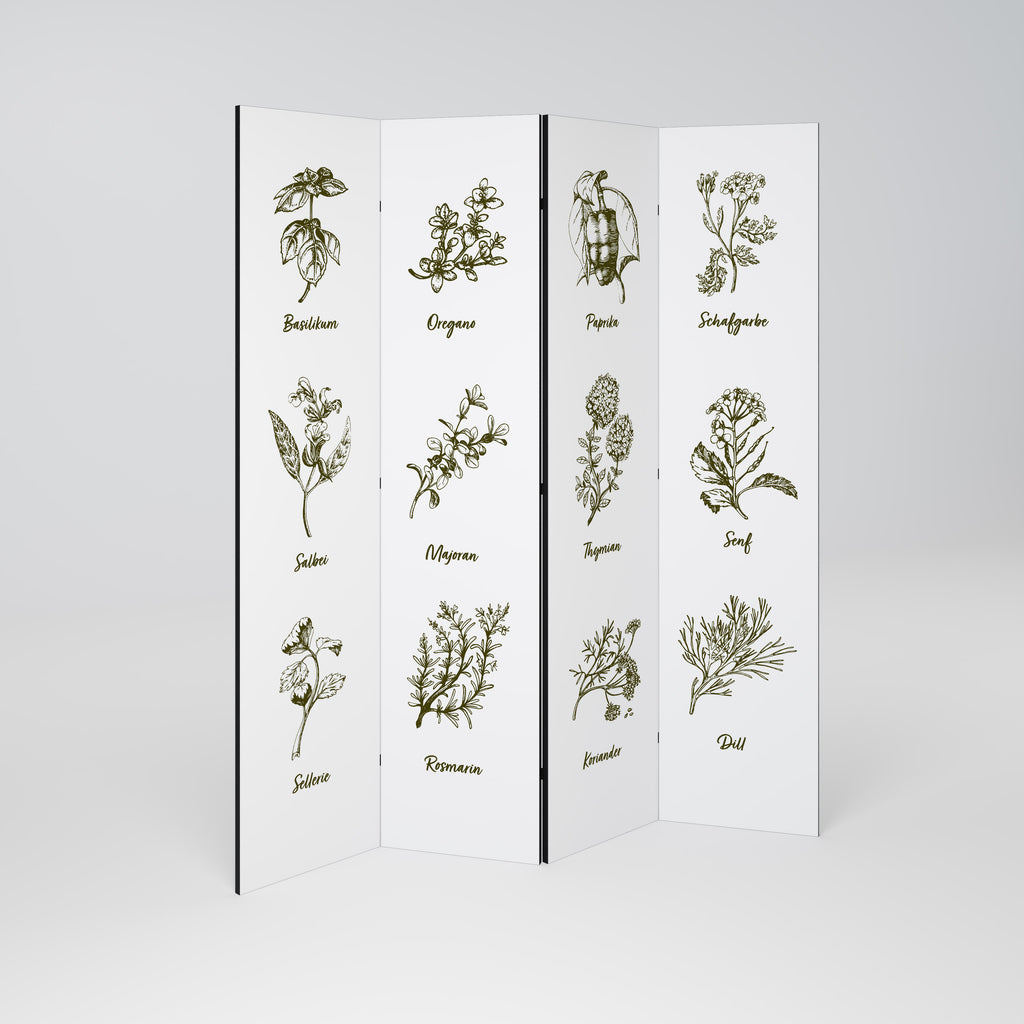HERBAL FINESSE - DE 4-Panel Room Divider