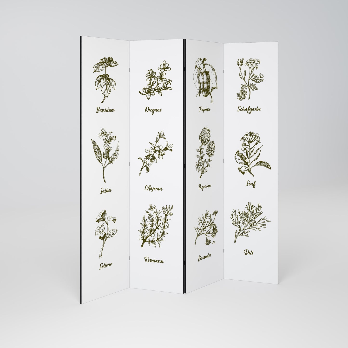 HERBAL FINESSE - DE 4dílný paraván