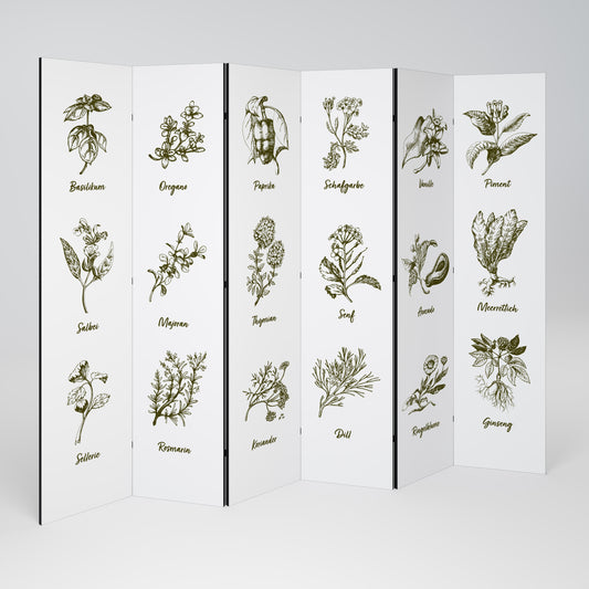 HERBAL FINESSE - DE 6dílný paraván