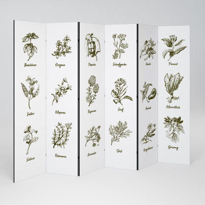 HERBAL FINESSE - DE 6dílný paraván