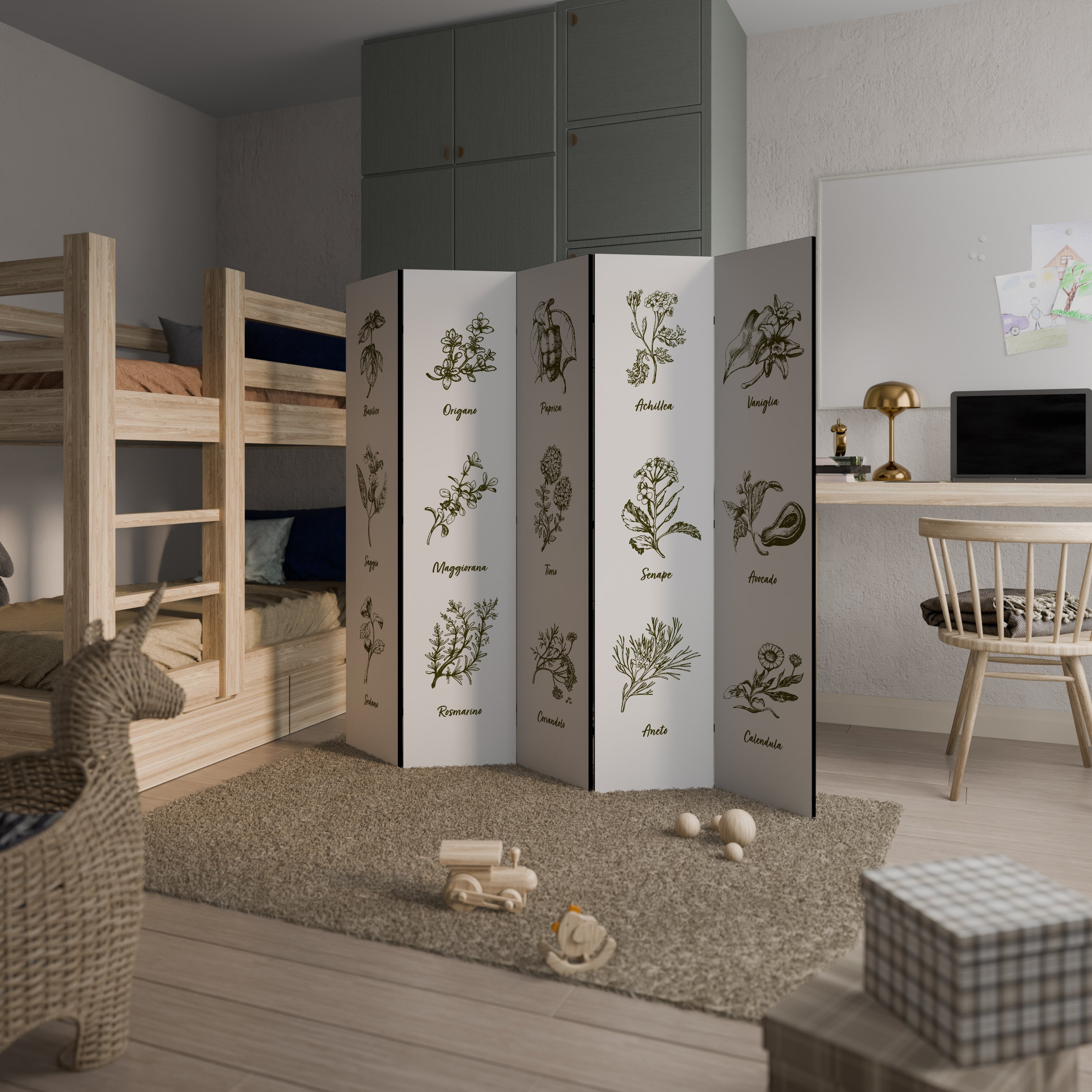 HERBAL FINESSE - IT 5-Panel Room Divider