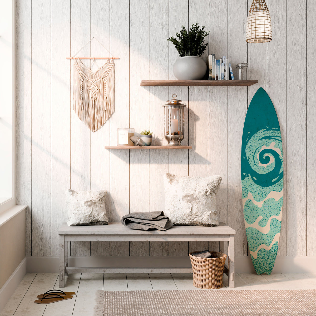 AQUA HELIX Dekorativní panel ve tvaru surfu