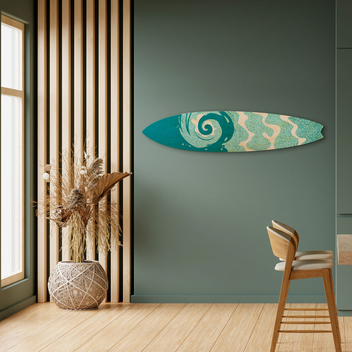 AQUA HELIX Dekorativní panel ve tvaru surfu