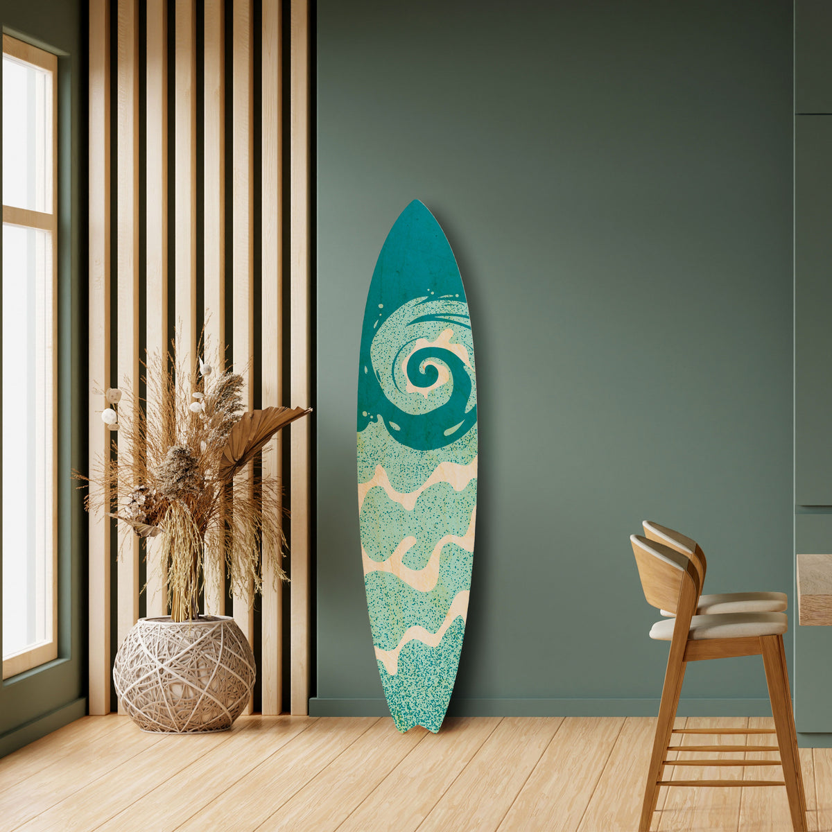 AQUA HELIX Dekorativní panel ve tvaru surfu