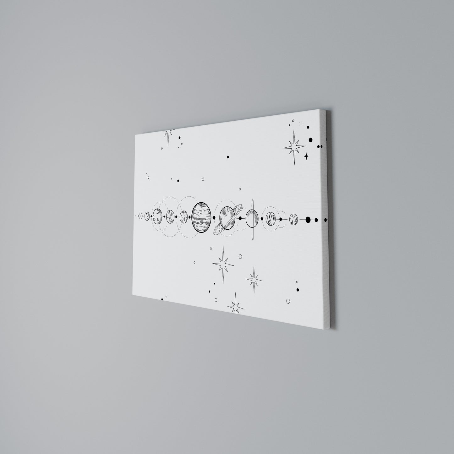 GALAXY OUTLINE Horizontal Canvas Print