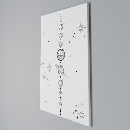 GALAXY OUTLINE Vertical Canvas Print