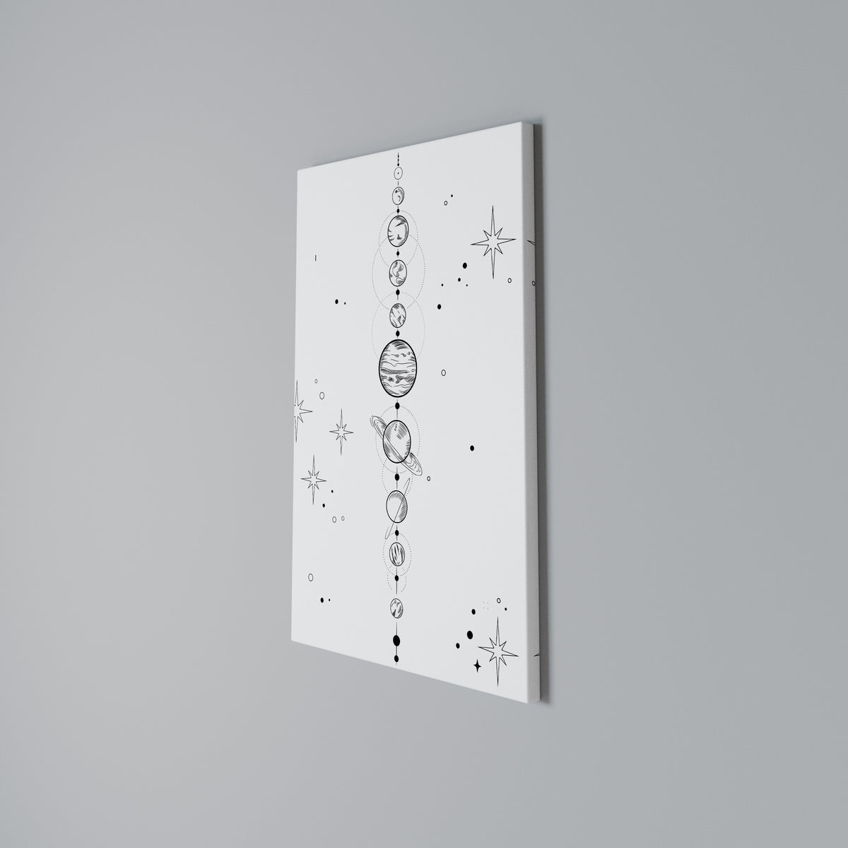 GALAXY OUTLINE Vertical Canvas Print
