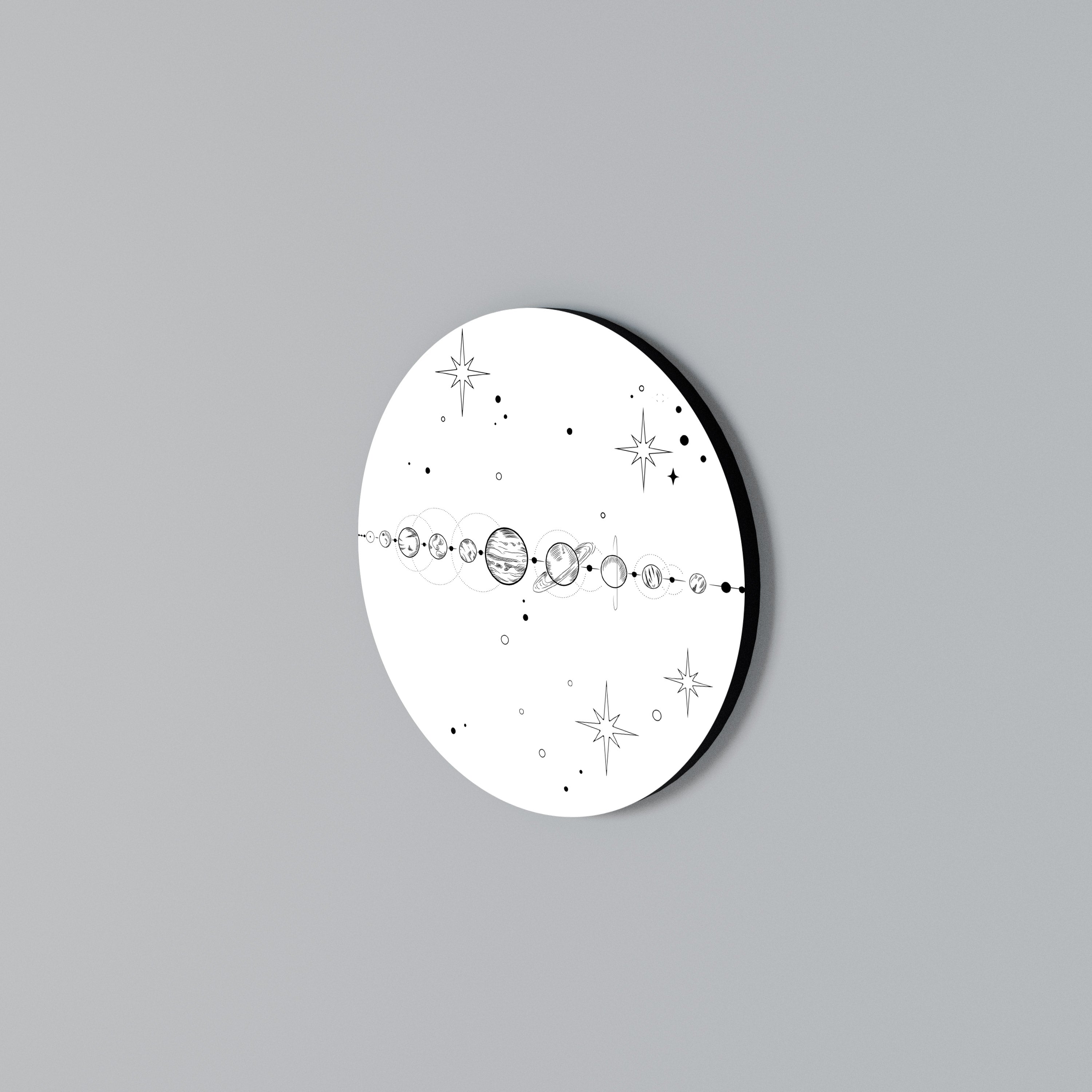 GALAXY OUTLINE Round Wall Art