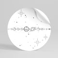 GALAXY OUTLINE Peel and Stick Round Sticker