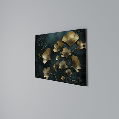 GOLDEN FLORA FANTASY Horizontal Canvas Print
