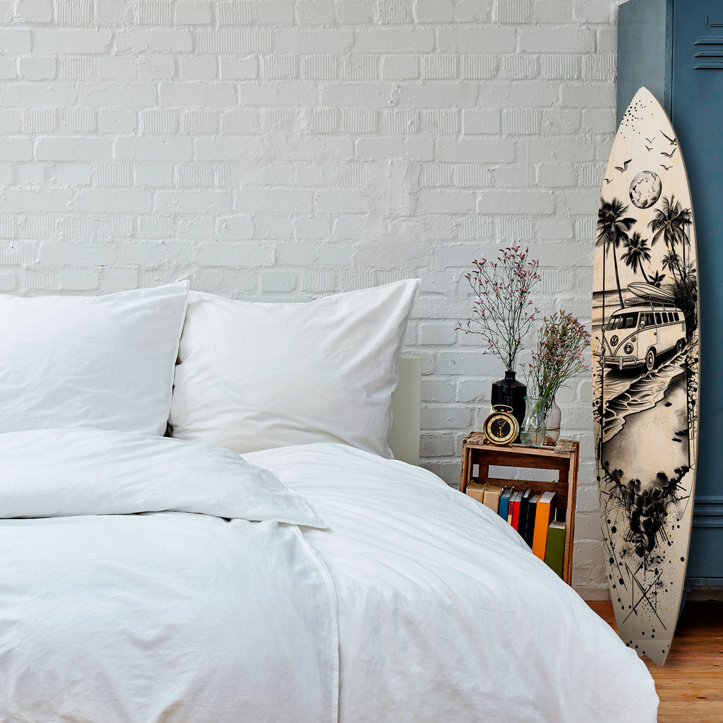 TRIPPY MEMORY Dekorativní panel ve tvaru surfu