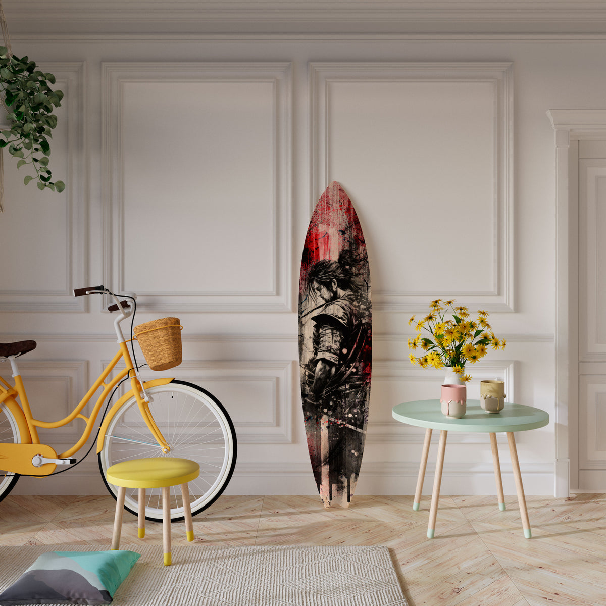 ARTIST ON THE EDGE Dekorativní panel ve tvaru surfu