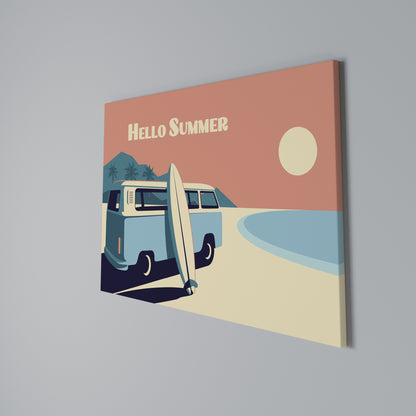 HELLO SUMMER Horizontal Canvas Print