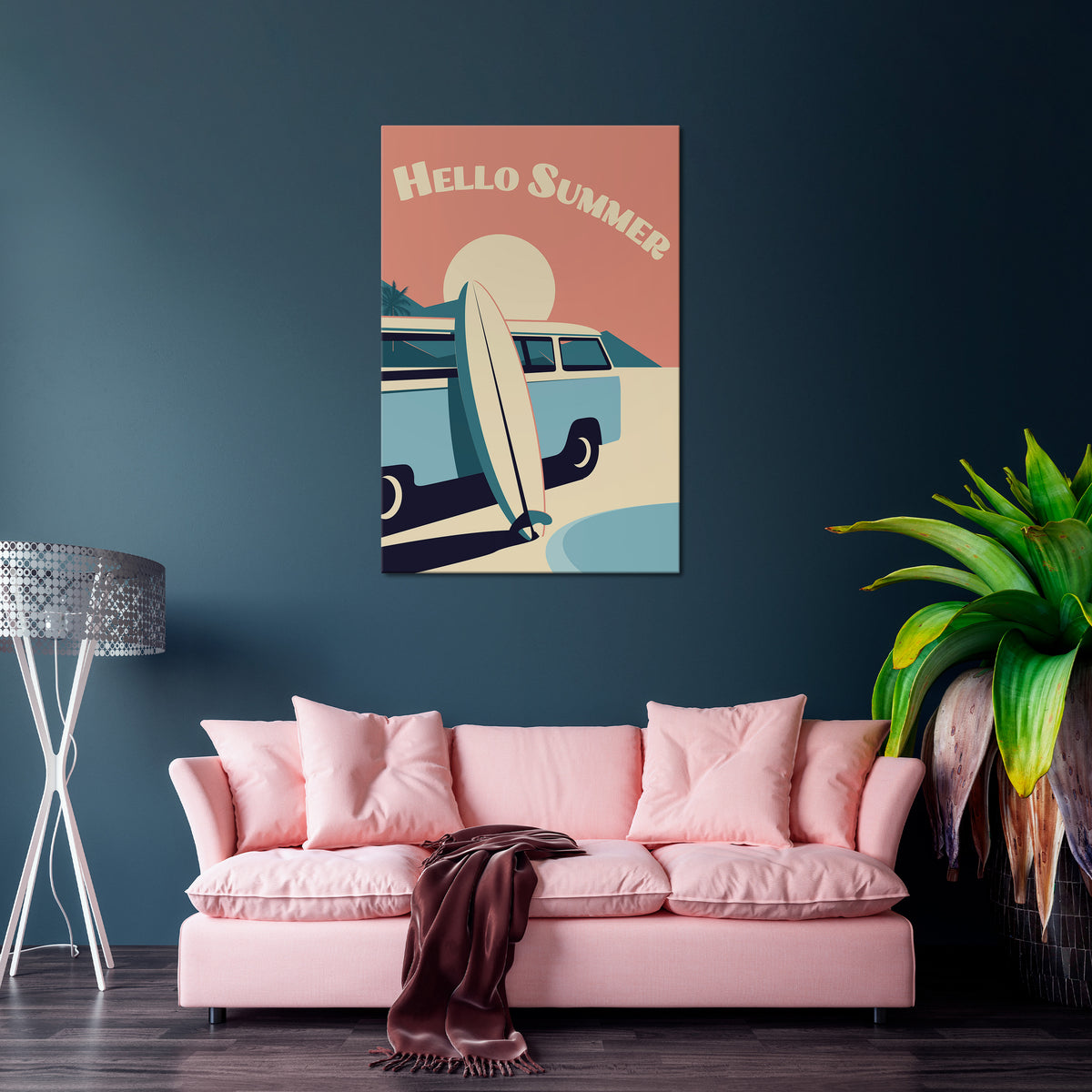 HELLO SUMMER Vertical Canvas Print