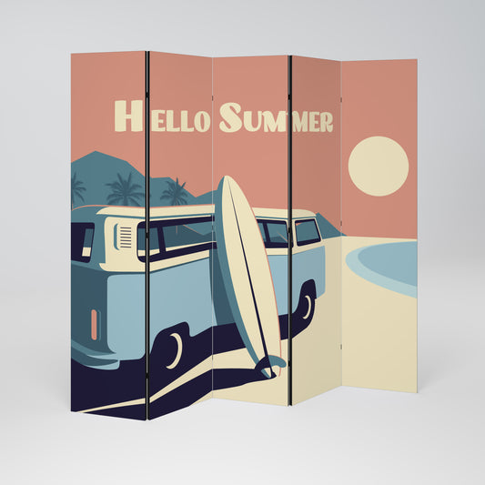 HELLO SUMMER 5dílný paraván