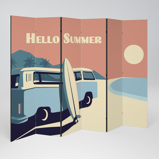 HELLO SUMMER 6dílný paraván