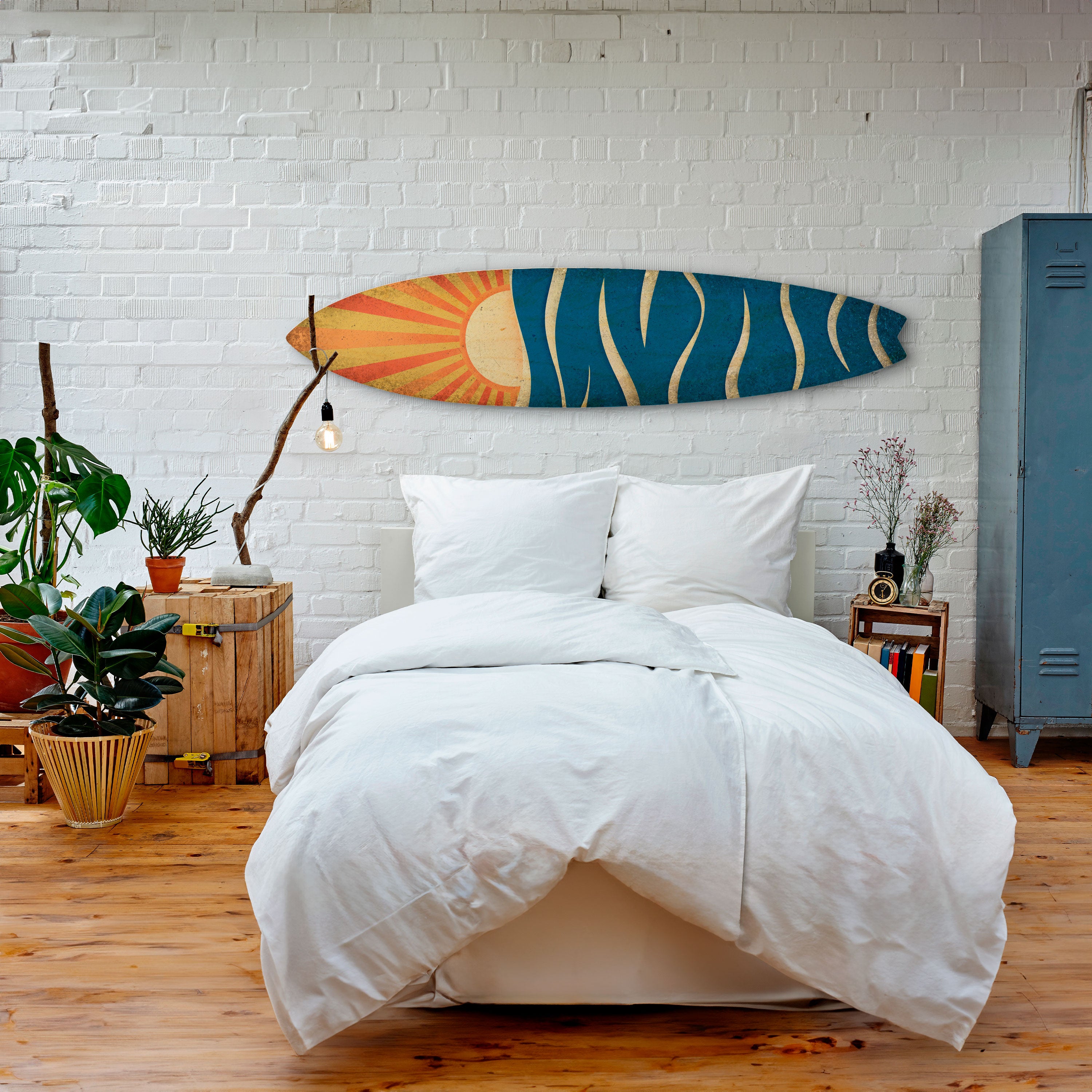 SUNNY SLIDE Dekorativní panel ve tvaru surfu