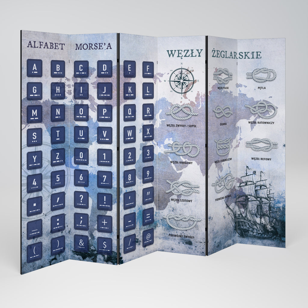 MORSE CODE 6dílný paraván