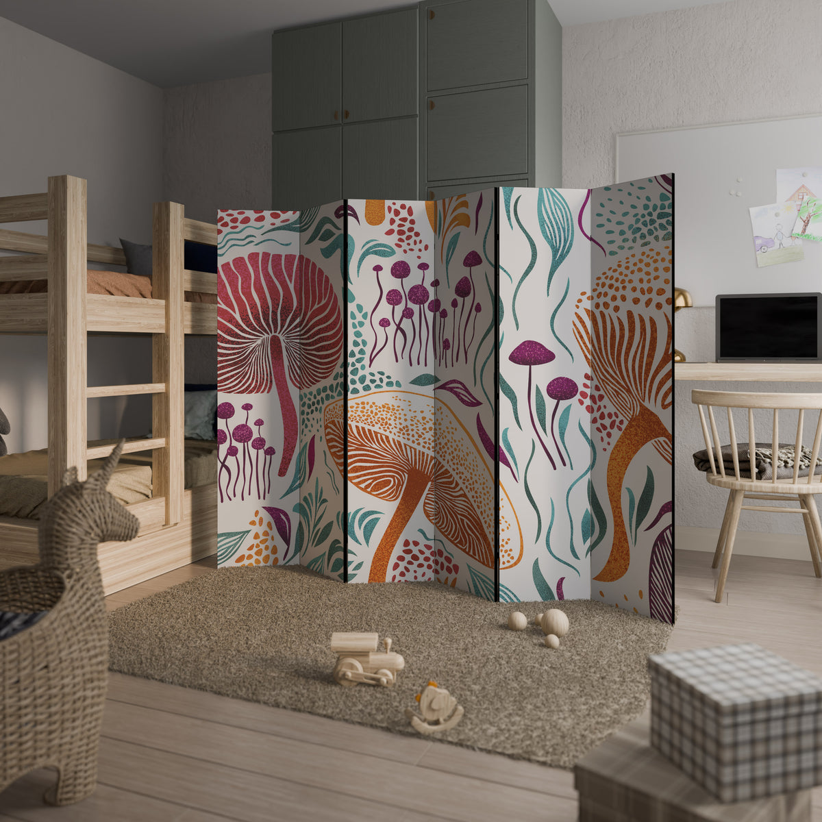 FUNGUS FANTASY 6dílný paraván