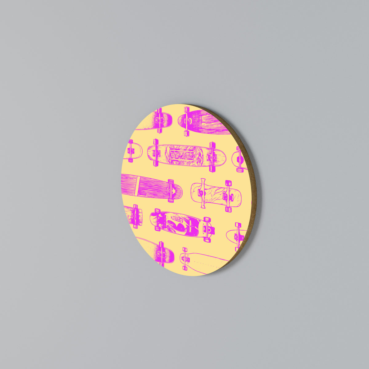 SKATEBOARD ARTISTRY Kulatá nástěnná dekorace