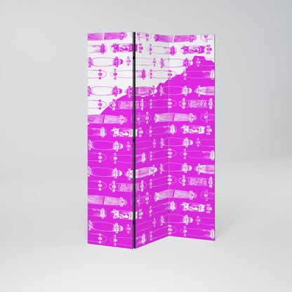 SKATEBOARD MAGENTA 3dílný paraván