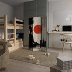 RED SUNSATION 3-Panel Room Divider