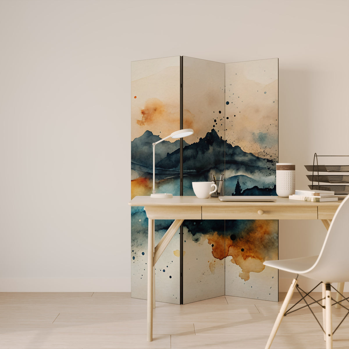 OMINOUS MOUNTAINS 3dílný paraván