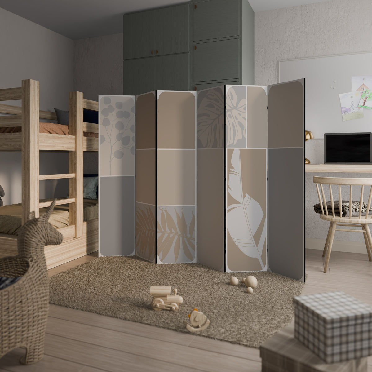 TROPICAL SHAPES 6dílný paraván