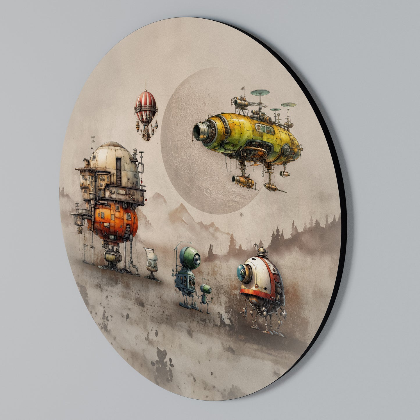 MACHINARIUM MACHINES Kulatá nástěnná dekorace