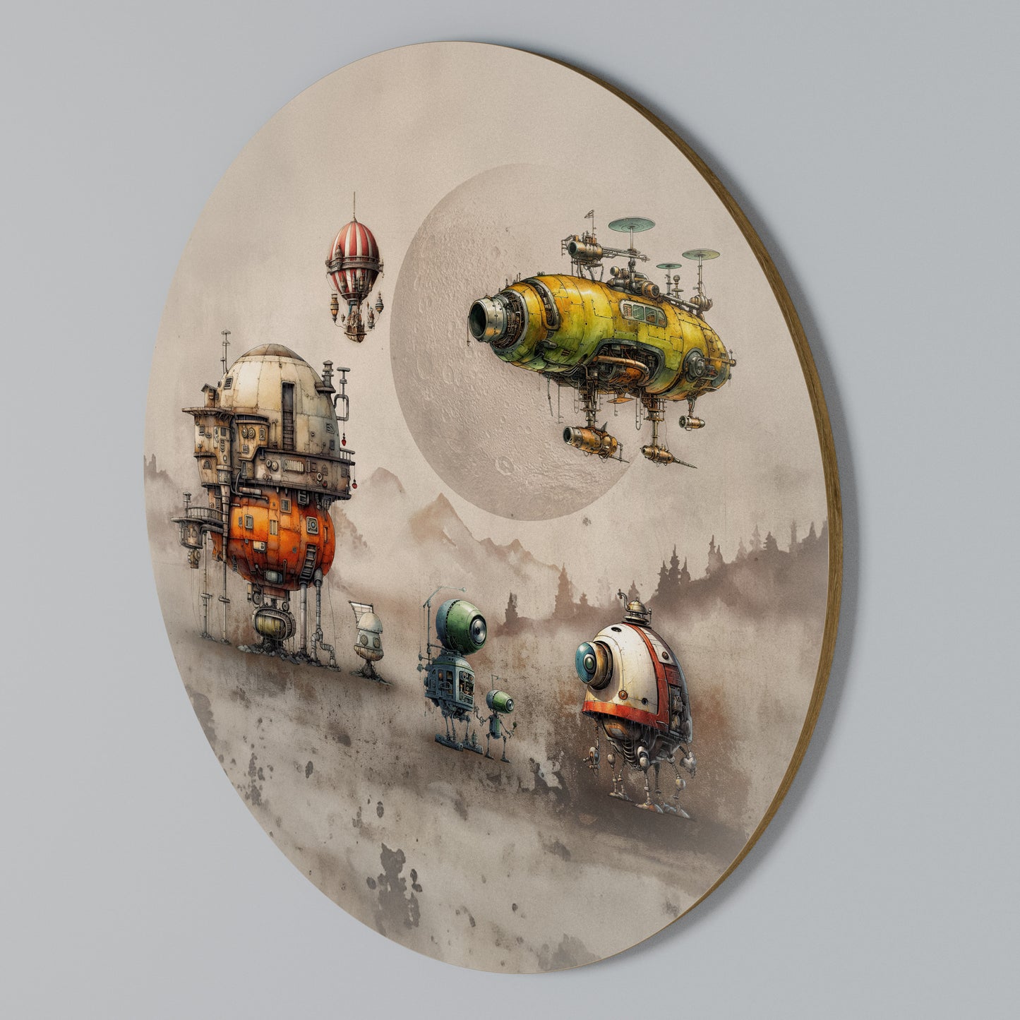 MACHINARIUM MACHINES Kulatá nástěnná dekorace