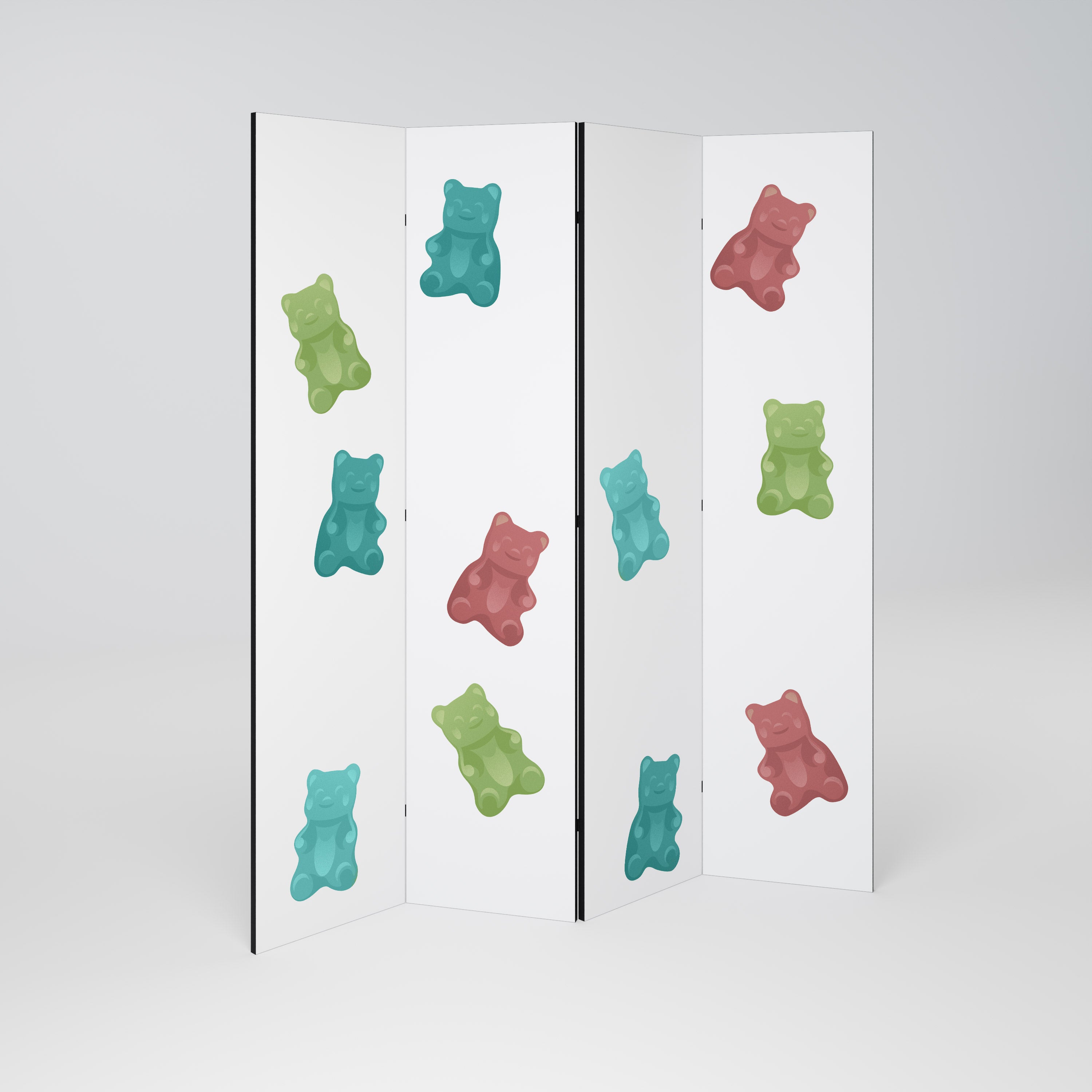 GUMMY BEARS 4dílný paraván