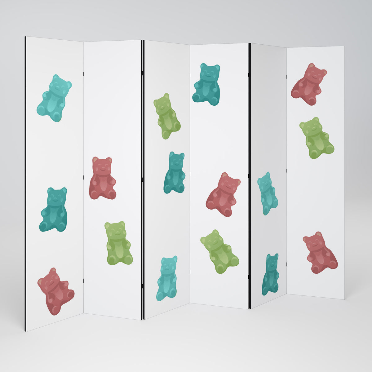 GUMMY BEARS 6dílný paraván