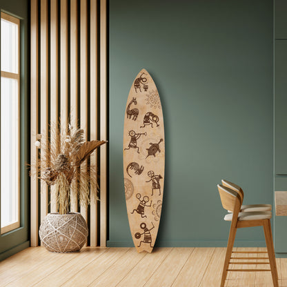 AFRICAN STYLE Dekorativní panel ve tvaru surfu