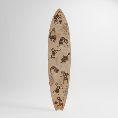 AFRICAN STYLE Dekorativní panel ve tvaru surfu