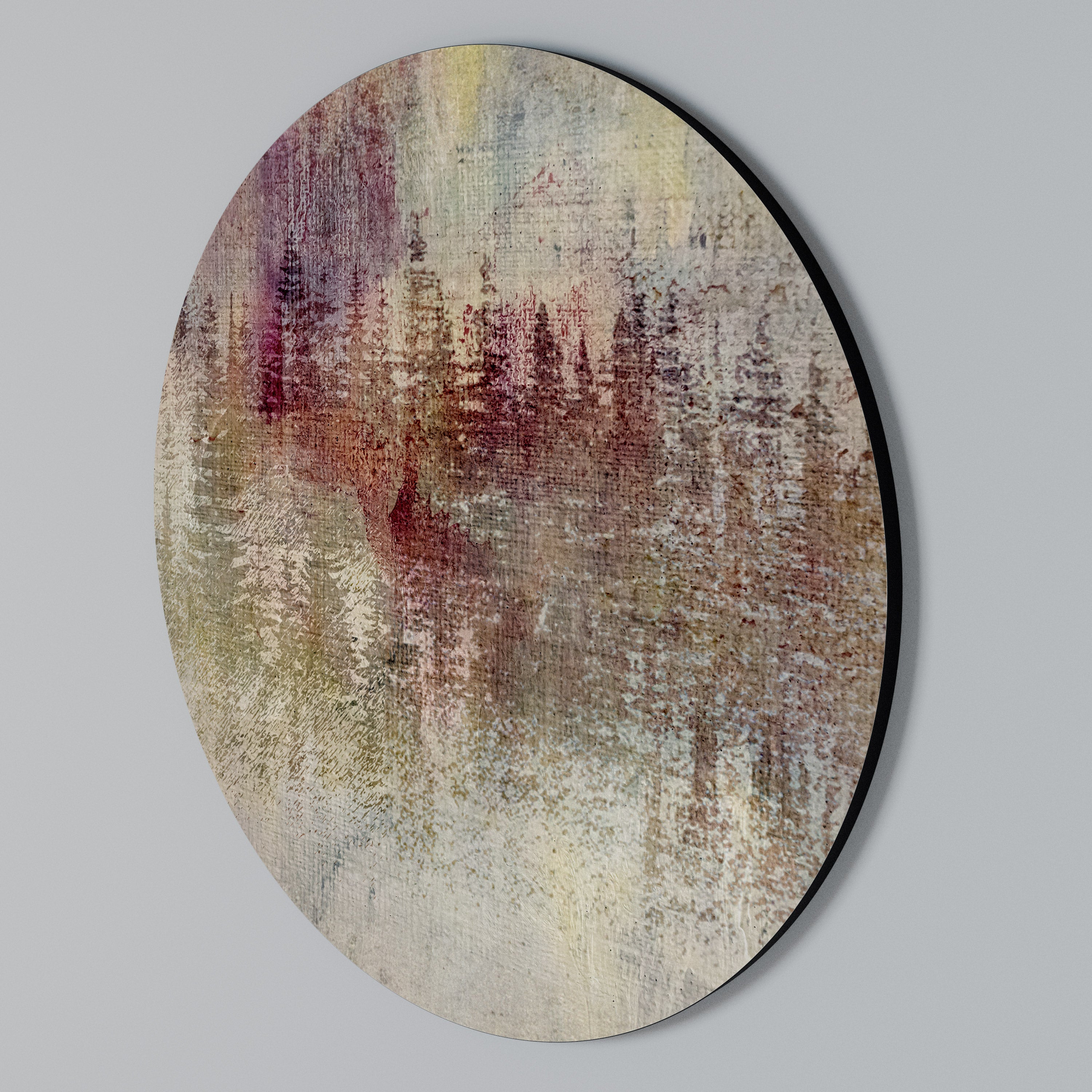 VEILED SUMMIT Round Wall Art